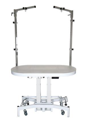 Groom-X Compact Oval elektrischer Trimmtisch mit Licht