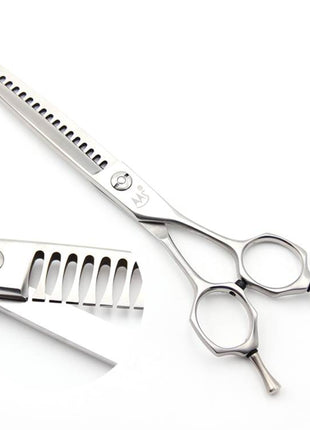 Modellierschere | 6,5 Zoll | 20 Zähne | hochglanz silber