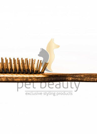 Hundebürste | PET BEAUTY PREMIUM NATUR | Holzstifte | exklusive Hundebürste