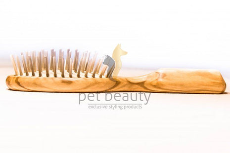Dog brush | pet beauty deluxe nature, 20 mm wooden pencils | Olive wood