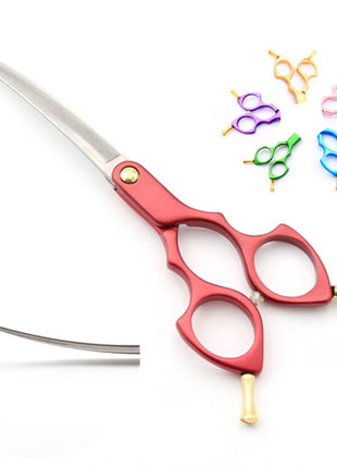 cutting scissors | 6 inches | 15cm | curved | matt silver | green