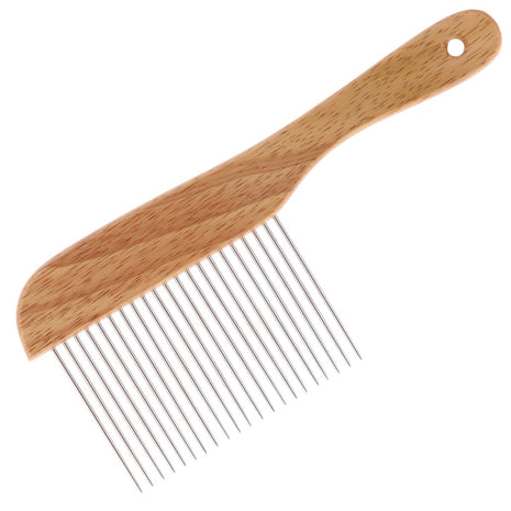 Wooden poodle comb, extra long pins