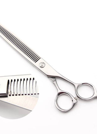 Modellierschere | 8 Zoll | 50 Zähne | hochglanz silber