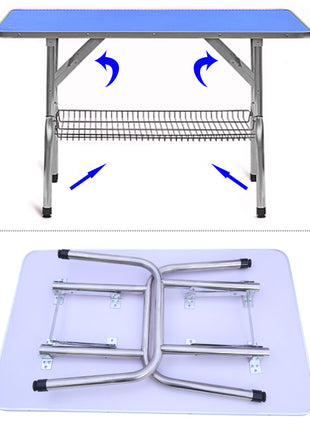 Faltbarer Trimmtisch mit Ablage | 90x60x76cm