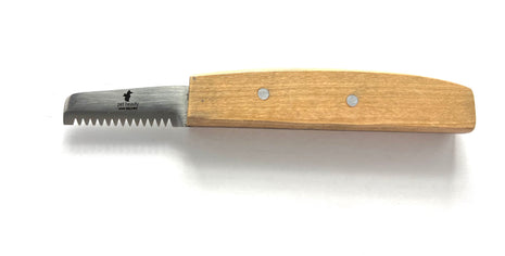 pet beauty trimming knife with wooden handle | roughly | Total length 15cm