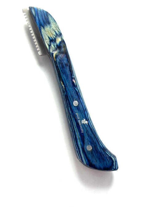 pet beauty trimming knives as a set or individually | 6 pieces | blue wooden handle | Total length 14cm