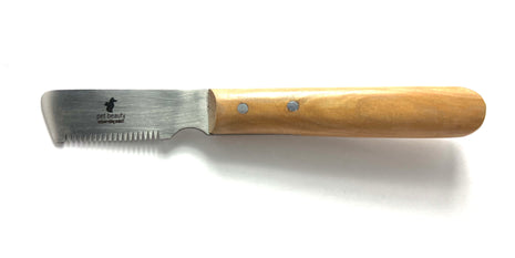 pet beauty trimming knife set | 3 pieces | brown wooden handle | Total length 17cm