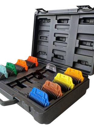 Show Tech Pro Wide Snap-on Comb Set | Comb attachment set WIDE for shaving head #30W | 8 combs + 30W shaving head in the case