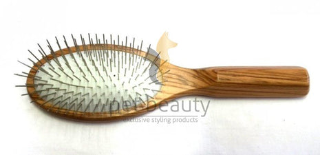 Olive wood dog brush | PET BEAUTY DELUXE | 20mm metal pins | exclusive dog brush