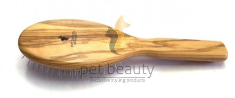 Olive wood dog brush | PET BEAUTY DELUXE | 20mm metal pins | exclusive dog brush