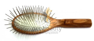 Olive wood dog brush | PET BEAUTY DELUXE | 35mm metal pins | exclusive dog brush