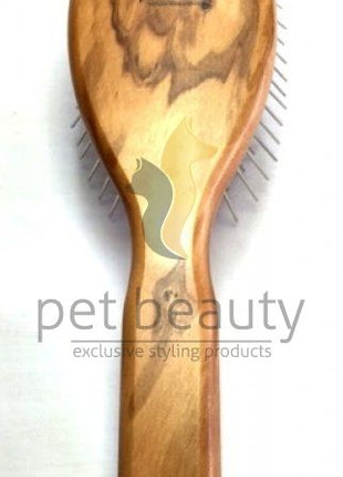 Olive wood dog brush | PET BEAUTY DELUXE | 35mm metal pins | exclusive dog brush